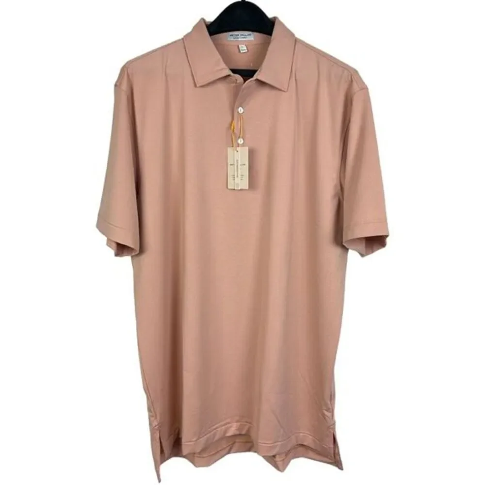 NEW Peter‎ Millar SUMMER COMFORT Men's Large Quick Dry Stretch Golf Polo Striped - Picture 5 of 7